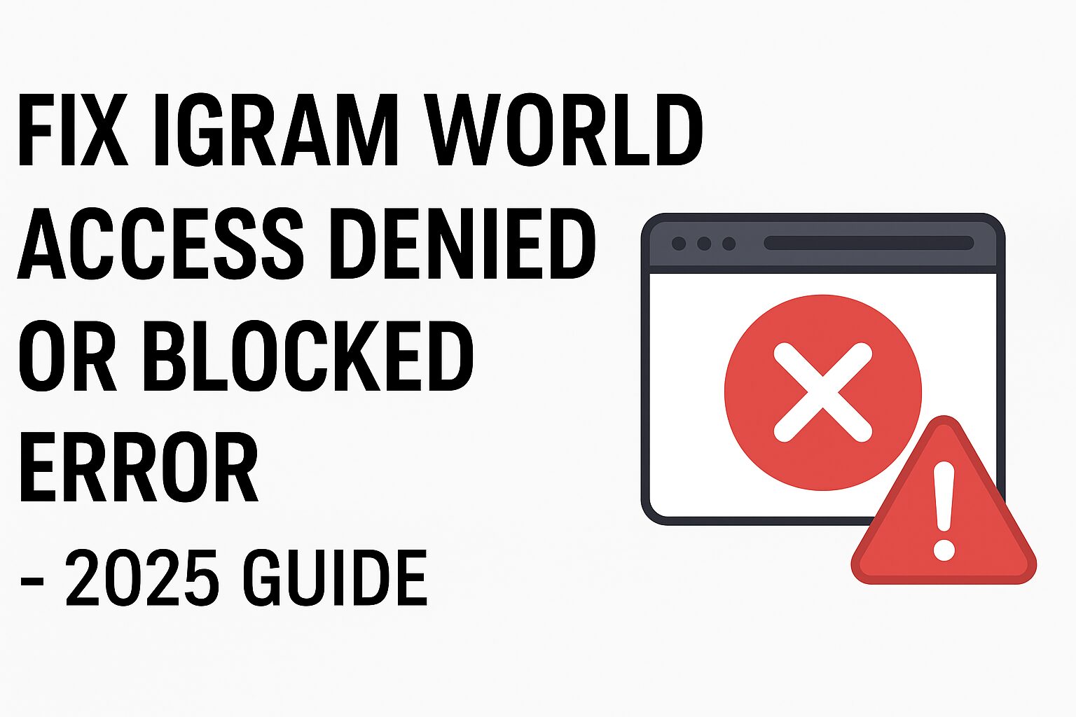 How to Fix igram World Access Denied or Blocked Error (2025 Ultimate Guide)