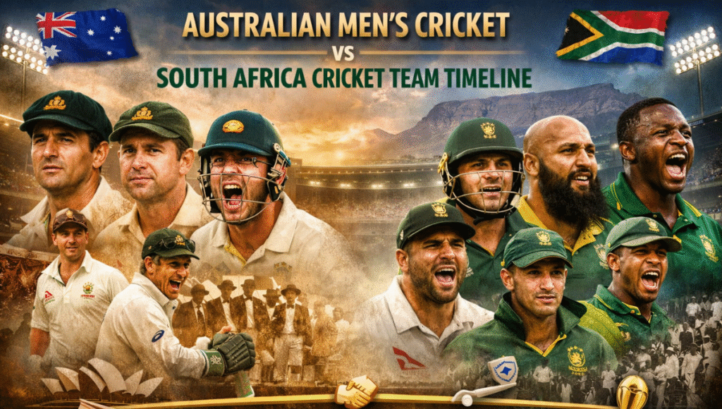 australian men cricket vs south africa cricket team timeline